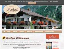 Tablet Screenshot of gaestehaus-manfred.de